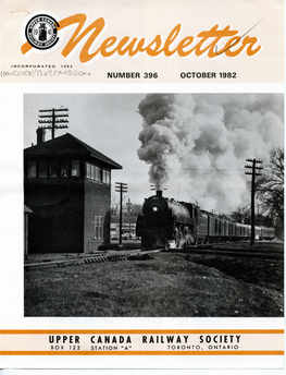 Number 396 OCTOBER 1982 UPPER CANADA RAILWAY SOCIETY