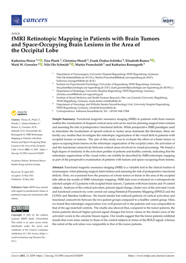 Fmri Retinotopic Mapping in Patients with Brain Tumors and Space-Occupying Brain Lesions in the Area of the Occipital Lobe