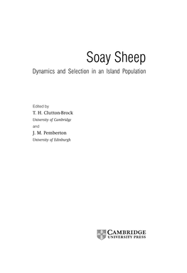 Soay Sheep Dynamics and Selection in an Island Population