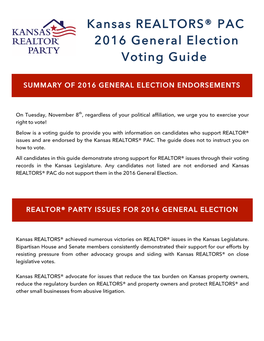 2016 KS RPAC General Election Voting Guide FINAL