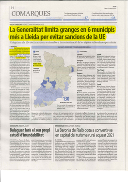 La Generalitat Limita Granges En 6 Municipis Més a Lleida Per Evitar