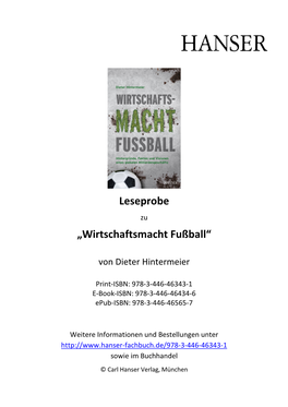 Wirtschaftsmacht Fußball“