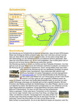 Schiebmühle Meine Bewertung