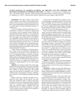 WATER CONTENTS of ANGRITES, EUCRITES, and UREILITES and NEW METHODS for MEASURING HYDROGEN in PYROXENE USING SIMS