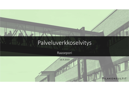 Palveluverkkoselvitys