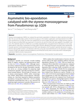 Asymmetric Bio-Epoxidation Catalyzed with the Styrene Monooxygenase