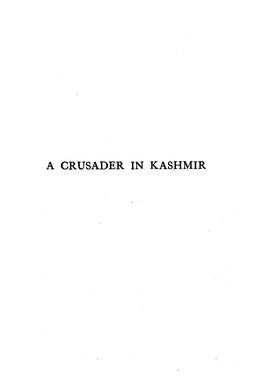 A Crusader in Kashmir Dr