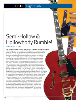 Semi-Hollow & Hollowbody Rumble!