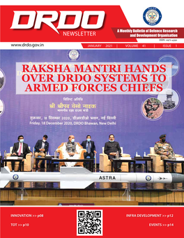 Raksha Mantri Hands Over DRDO Systems to Armed Forces Chiefs