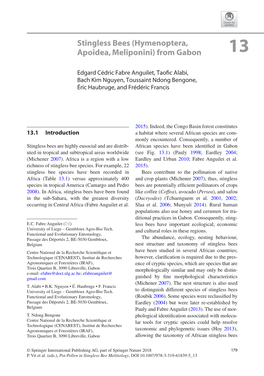 Stingless Bees (Hymenoptera, Apoidea, Meliponini) from Gabon 13
