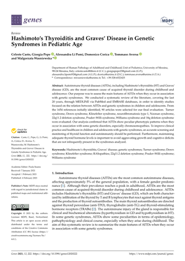 Hashimoto's Thyroiditis and Graves' Disease in Genetic Syndromes In