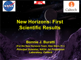 New Horizons: First Scientific Results