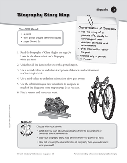 Biography Story Map on Page 3C As You Can