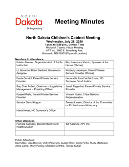 Meeting Minutes