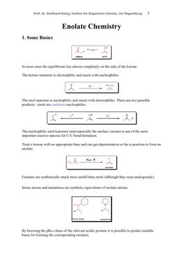 Enolate Chemistry