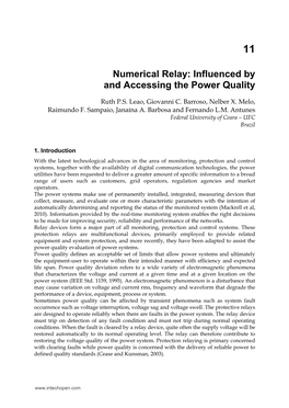 Numerical Relay: Influenced by and Accessing the Power Quality