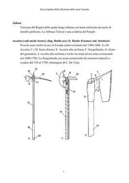 Enciclopedia Delle Illustrata Delle Armi Bianche