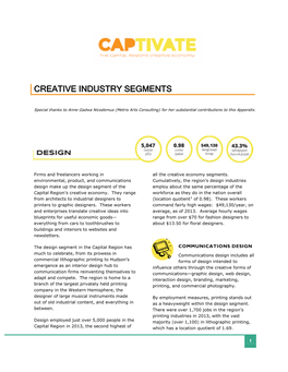 Creative Industry Segments