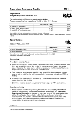 Economic Profile Glenrothes 2021