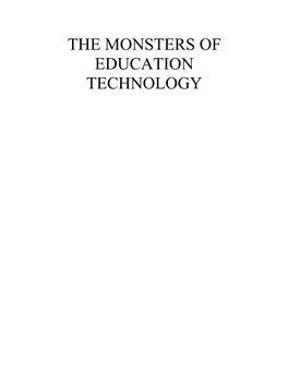 The Monsters of Education Technology