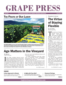 Age Matters in the Vineyard