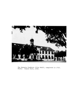 The Batavia Stadhuis (City Hall), Completed in 1710. Photo: Claire Holt, 1936