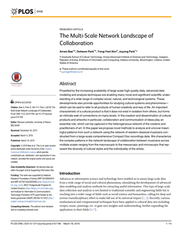 The Multi-Scale Network Landscape of Collaboration