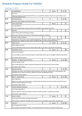 Program Guide Report