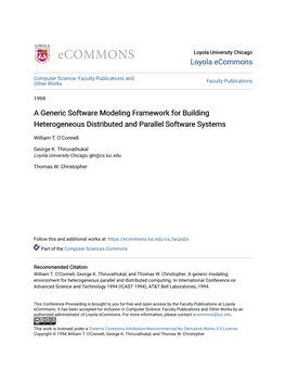 A Generic Software Modeling Framework for Building Heterogeneous Distributed and Parallel Software Systems