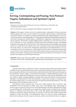 Non-Postural Yoga(S), Embodiment and Spiritual Capital