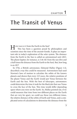 The Transit of Venus