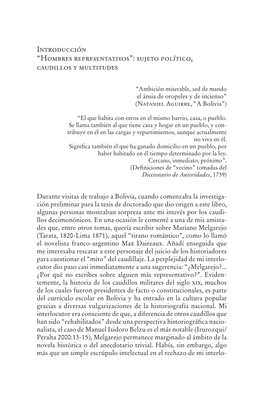 “Hombres Representativos”: Sujeto Político, Caudillos Y Multitudes