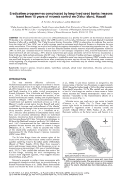 Eradication Programmes Complicated by Long-Lived Seed Banks: Lessons Learnt from 15 Years of Miconia Control on O’Ahu Island, Hawai’I
