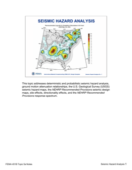 Seismic Hazard Analysis