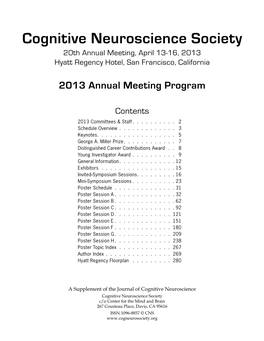 CNS 2013 Program