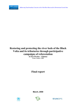 Restoring and Protecting the River Beds of the Black Volta and Its