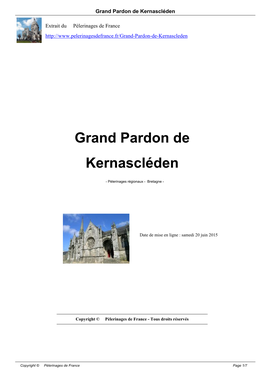 Grand Pardon De Kernascléden