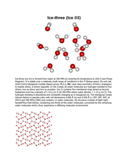 Ice-Three (Ice III)