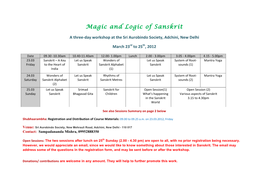 Magic and Logic of Sanskrit