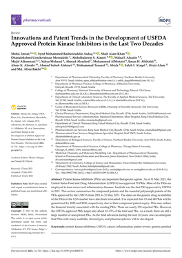 Innovations and Patent Trends in the Development of USFDA Approved Protein Kinase Inhibitors in the Last Two Decades