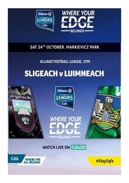 NFL Sligo V Limerick Oct 24 Prog.Pdf