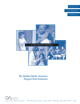 The Zambia Quality Assurance Program Final Evaluation