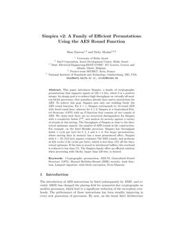 Simpira V2: a Family of Efficient Permutations Using the AES Round