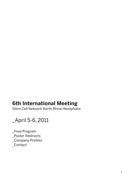 6Th International Meeting April 5-6, 2011
