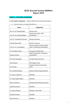 IEEE Karachi Section (R00041) Report 2019