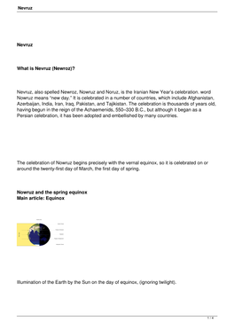 Nevruz What Is Nevruz (Newroz)? Nevruz, Also Spelled Newroz