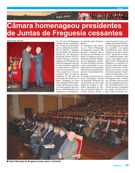 Câmara Homenageou Presidentes De Juntas De Freguesia Cessantes