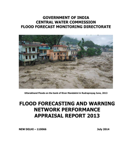 Flood Forecasting and Warning Network Performance Appraisal Report 2013