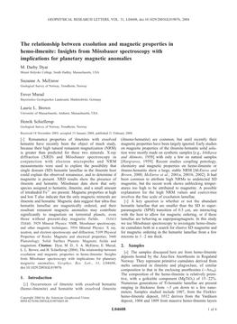 The Relationship Between Exsolution and Magnetic Properties in Hemo