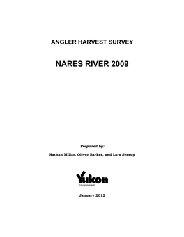 Angler Harvest Surveys-Nares River